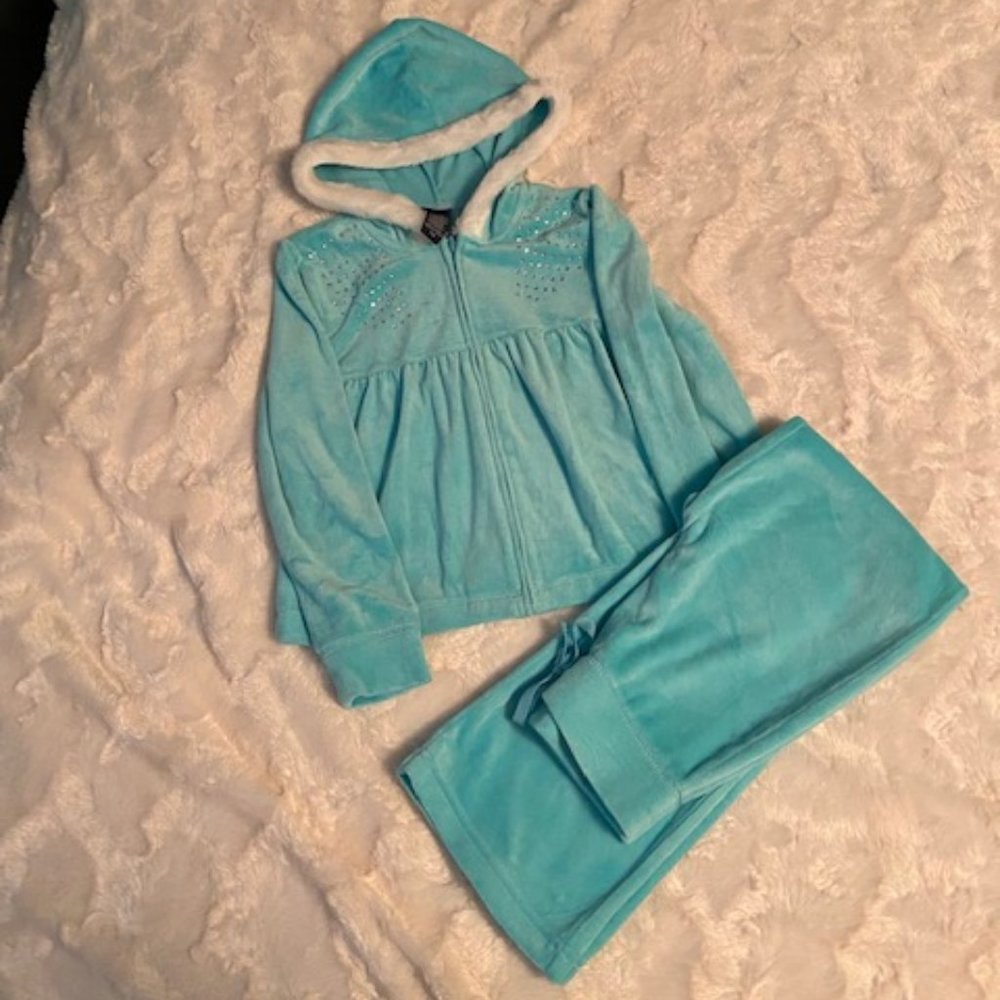 2/$40 Basic Editions 2-Piece Fleece Set Girls Size 7/8